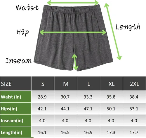 Miniatura 5 de Deyeek Pantalones cortos deportivos unisex para hombre, pantalones cortos de algodón con bolsillos para después de la cadera y la rodilla