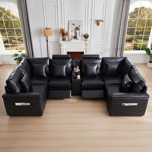 Miniatura 54 de RARZOE Módulo de Reposabrazos para Sofá Seccional Modular, Reposabrazos de Pana Módulo de Sofá Modular Parte Lateral para Sala de Estar Sofá