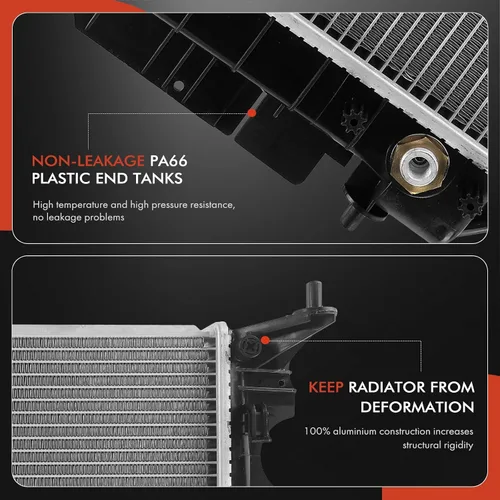 Miniatura 6 de A-Premium Radiador de refrigerante del motor con enfriador de aceite de transmisión compatible con Saab 9-3 1999-2002 900 1991-1998, repuesto #