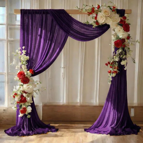 MDS Paquete de 1 panel de cortina de arco de boda (30 pulgadas de ancho x 30 pies de largo) tela de gasa transparente para boda, ceremonia, Cadbury