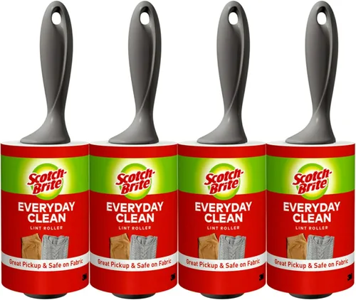 Miniatura 7 de Scotch-Brite Rodillo de Pelusa Limpieza Diaria, 95 Hojas, Removedor Multiusos de Pelo de Mascotas, Pelusa y Pelillos para Ropa, Muebles, Tapicería