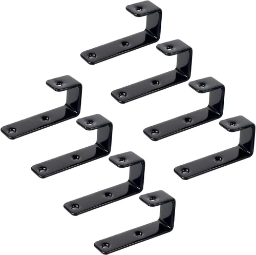 Paquete de 8 ganchos para escalera de litera, ancho interior de 1 pulgada, soportes de gancho en J resistentes de hierro revestido de vinilo para