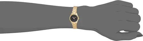 Miniatura 4 de Casio LTP-V005G-1B Reloj analógico estándar para mujer tono dorado esfera negra 3 manecillas
