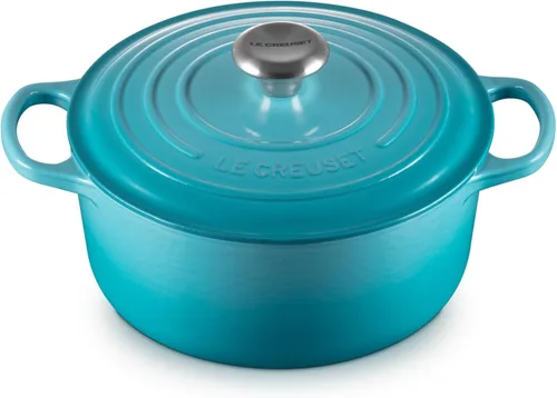 Miniatura 37 de Le Creuset Horno holandés redondo de hierro fundido esmaltado, 4.5 cuartos de galón, Marsella Marseille