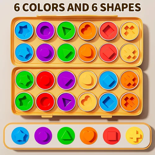 Miniatura 4 de JUKUDAHU Huevos Emparejados Juguetes para Niños Pequeños de 1 2 3 4 Años - Juegos de Clasificación de Formas y Colores, Huevos de Pascua para Niños