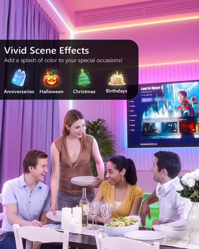 Miniatura 6 de Tiras de luces LED RGB de WILLLED, luz debajo de la cama con sensor de movimiento activado, control remoto RF con temporizador, iluminación de tira