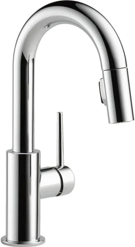 Miniatura 3 de Delta Grifo Trinsic Grifo de fregadero de cocina de un solo mango, 9959-KS-DST Negro Inoxidable