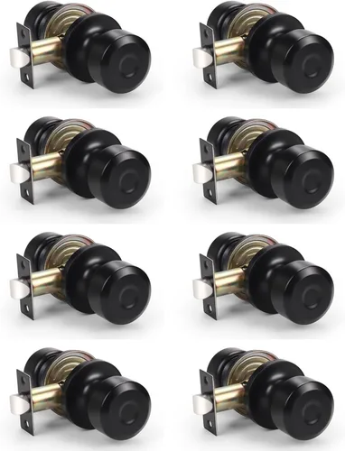 Miniatura 26 de KNOBWELL Paquete de 4 pomos de puerta cuadrados modernos para paso, pomos de puerta interiores, manija de puerta de pasillo y armario, color negro