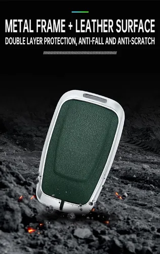 Miniatura 9 de ontto Funda para llave de coche con llavero de cuero y metal compatible con Toyota Camry CH-R CHR Prius RAV4 86 Corolla Yaris Land Cruiser llavero