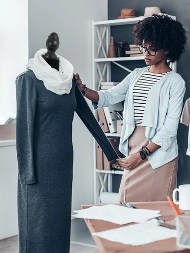 Miniatura 2 de Maniquí, maniquí de cuerpo femenino ajustable de 49.6-63.4 pulgadas, maniquí de vestido de madera maciza con soporte, maniquí de costura femenino