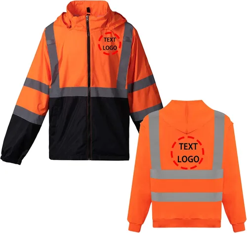 Miniatura 9 de Chaqueta reflectante de seguridad de alta visibilidad para hombres Hi Vis chaquetas de construcción Amarillo