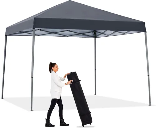 Miniatura 11 de ABCCANOPY - Toldo autodesplegable y estable para exteriores, base de 10 x 10 pies, parte superior de 8 x 8 pies, color azul cielo