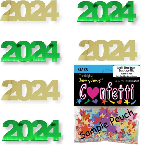 Miniatura 63 de Confetti Year 2024 Negro, Azul Royal Combo - 2 bolsas de media onza (1 oz)