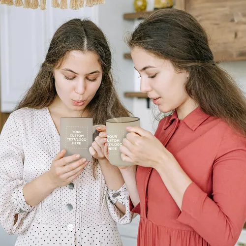 Miniatura 7 de Juego de 12 tazas personalizadas de cerámica mate El Grande de 20 onzas, paquete personalizado a granel, perfectas para té, espresso, capuchino