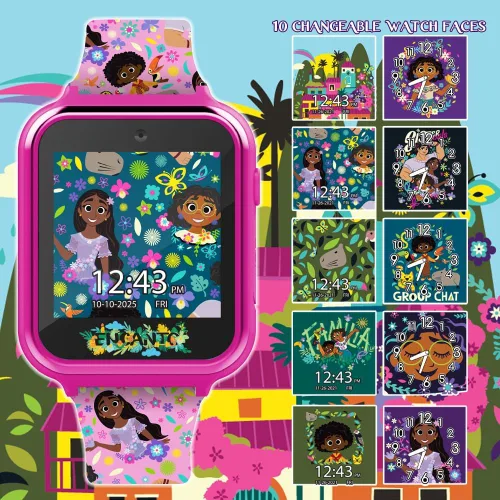 Miniatura 4 de Disney Encanto - Reloj inteligente para niños con cámara, juegos y rastreador de actividad física, reloj interactivo con pantalla táctil con caras