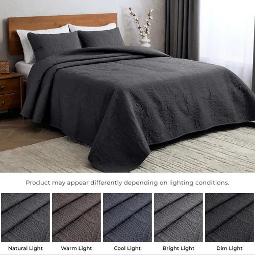 Miniatura 3 de Mellanni - Juego de colcha para cama individual con funda de almohada - Cubierta de ropa de cama con tecnología de acolchado ultrasónico - Juego