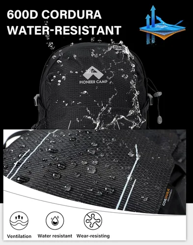Miniatura 4 de Pioneer Camp Mochila de senderismo de 22 litros, equipo pequeño de hidratación para senderismo, mochila ligera para campamento, mochila de viaje