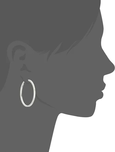 Miniatura 2 de GUESS Pendientes de aro básicos con borde cuadrado