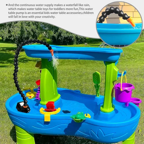 Miniatura 4 de Bomba de mesa de agua, bomba de mesa de agua universal para tubos, accesorios para mesa de agua para niños, divertidos juguetes de verano al aire