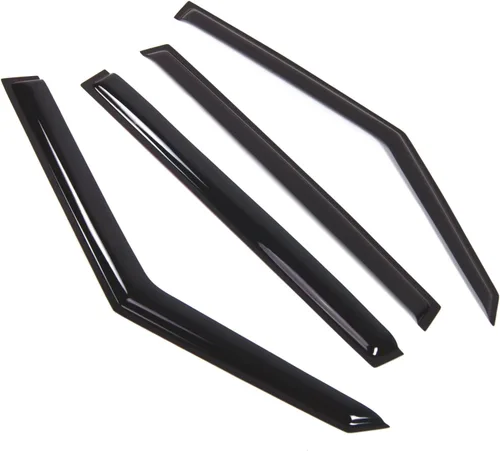 Visor de ventana compatible con Kia Soul 2009-2013, DGWV2-287, deflector de montaje exterior, protector de lluvia, humo oscuro, juego de 4 piezas