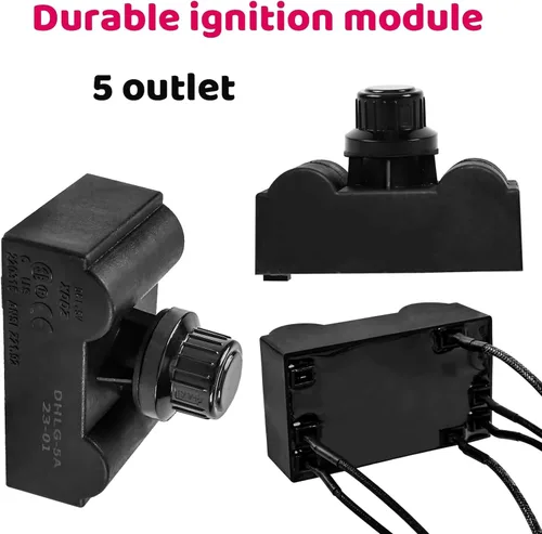 Miniatura 4 de Kit de reemplazo de encendido de parrilla DHLG-12 para Charbroil, encendido electrónico de 2 salidas y botón de interruptor con 6 cables