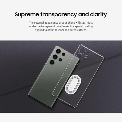 Miniatura 4 de Samsung Funda protectora para Galaxy S23 Ultra Clear Gadget con empuñadura, soporte, material premium, soporte desmontable para accesorios, versión