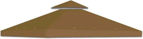 Repuesto de doble nivel para cenador de 10 x 10 pies, cubierta superior para toldo (marrón)