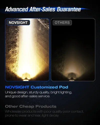 Miniatura 2 de NOVSIGHT Luces LED Pods Luces de Conducción - 2'' con 8 Modos de Luz 2 Tipos de Soportes, Impermeable Fuera de Carretera LED Light Pod
