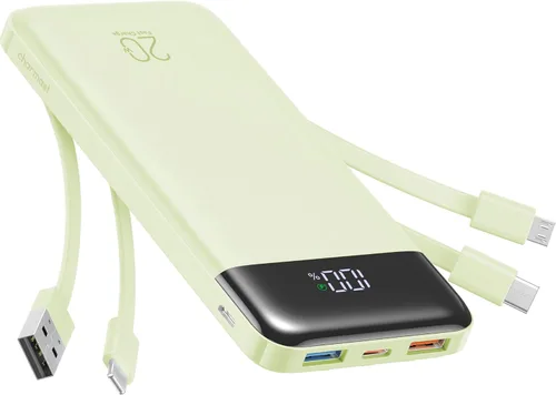Miniatura 10 de Charmast - Cargador portátil de 20000 mAh con cables incorporados, banco de energía de 22.5W para viajes, cargador rápido, paquete de batería