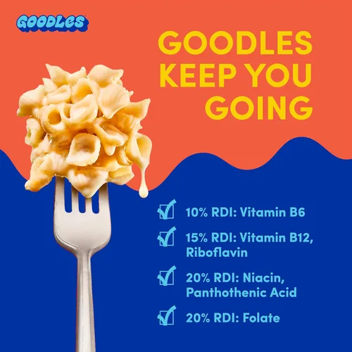 Miniatura 6 de Goodles Shella Good Pasta de Conchas y Queso Cheddar Blanco Envejecido – Repleta de Nutrientes con Queso Real, Fibra, Proteína, Prebióticos, Plantas