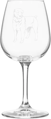 Miniatura 321 de Copa de vino de 12.75 onzas con diseño de perro grabado