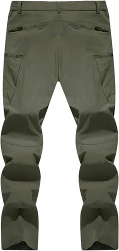 Miniatura 32 de TACVASEN Pantalones tácticos ligeros para senderismo, impermeables, de secado rápido, para trabajo, lluvia, exteriores, 8 bolsillos