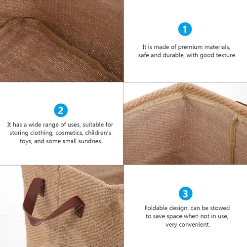 Miniatura 6 de Alipis Decoración de dormitorio plegable cesta de almacenamiento de gran capacidad impermeable para artículos de ropa