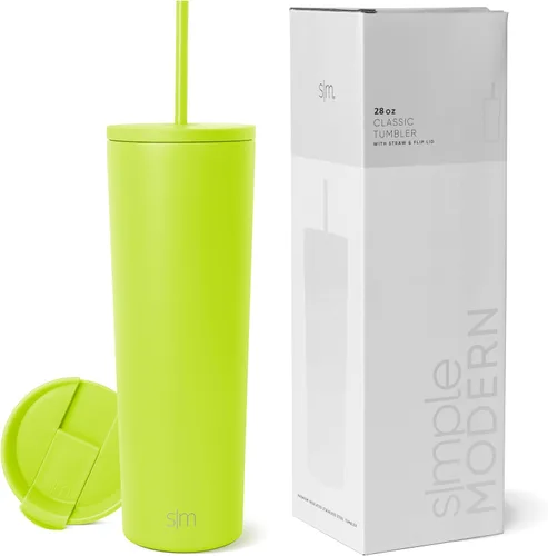 Miniatura 79 de Simple Modern- Vaso con aislamiento, c/tapa y pajilla Taza de viaje Botella de agua de ac. inox. reutilizable Unisex Colecc. Classic 24 oz