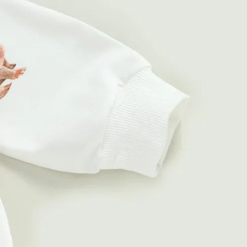 Miniatura 25 de Kaipiclos Ropa occidental para bebé niña, con lindo estampado con volantes, manga larga, pantalones para otoño e invierno, trajes de vaquera