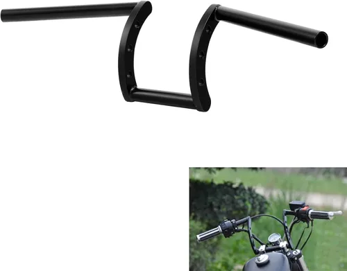 XMT-MOTO Manillares de arrastre Barras Z de 1" para Triumph, BSA, Norton, Indian, Victory choppers y bobbers o cualquier aplicación personalizada