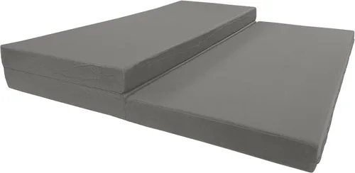 Miniatura 5 de Shikibuton Cama plegable en 3, espuma de alta densidad de 1.8 lbs, tamaño Twin, Full, Queen, colchones plegables. Gris