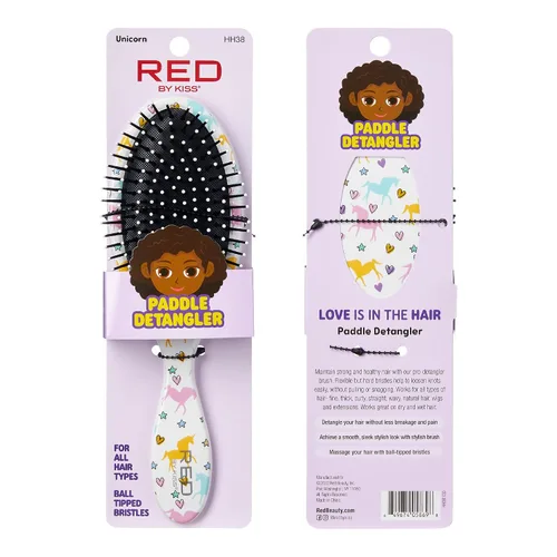 Miniatura 2 de Red by Kiss - Cepillo desenredante que se desliza a través de los nudos con facilidad para todo tipo de cabello, tamaño apto para niños