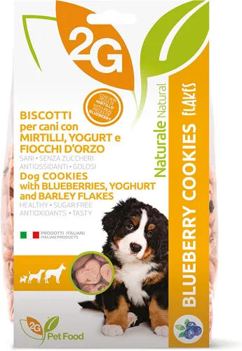 Galletas para perros (copos de arándanos, yogur y cebada)