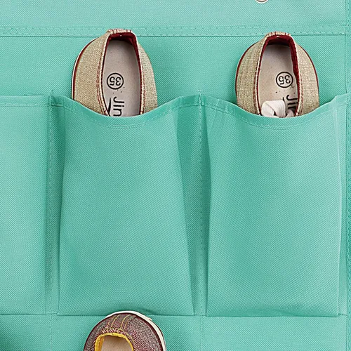 Miniatura 9 de Organizador de zapatos sobre la puerta, soporte de almacenamiento colgante con 12 bolsillos grandes para puerta de armario, zapatos para hombres