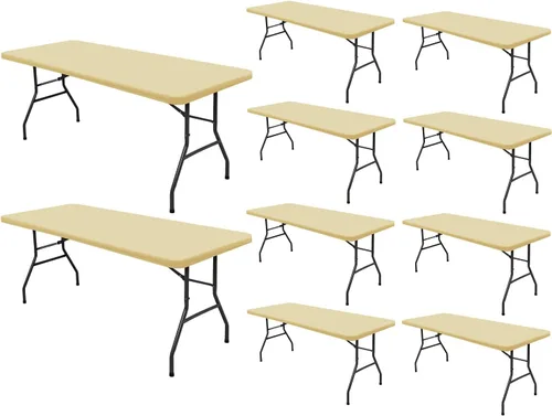 Miniatura 36 de Pack de 6 manteles de picnic elásticos ajustados para mesas rectangulares de 6 pies, impermeables, lavables, de spandex para patio, plegables