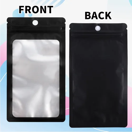 Miniatura 6 de 100 bolsas pequeñas de sampale (3.1 x 5.5 pulgadas), bolsas resellables a prueba de olores con ventana transparente, bolsa de recuerdo de fiesta