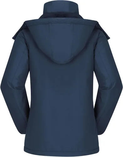Miniatura 3 de CAMEL CROWN Chaqueta de esquí para mujer, abrigo de nieve de invierno grueso, forro polar cálido, impermeable, chaqueta femenina con capucha
