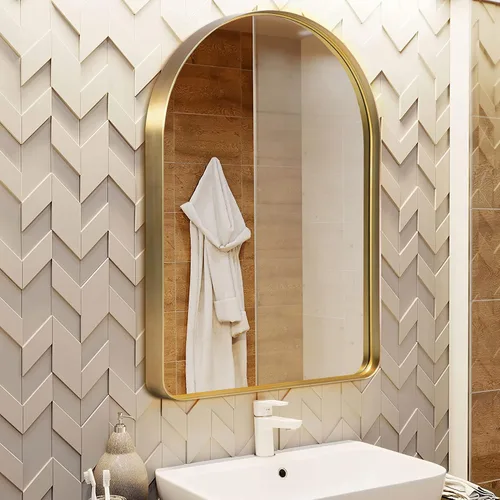 Miniatura 53 de NicBex Espejo de tocador de baño de 32 x 22 pulgadas, espejo de pared con marco de aleación para tocador de baño, dormitorio, pasillo y decoración