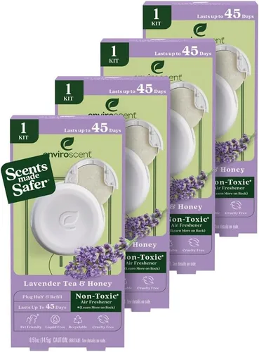 Miniatura 13 de Enviroscent Recambios de ambientador no tóxico (té de lavanda y miel) Ambientador enchufable para el hogar Recambios de aceite esencial