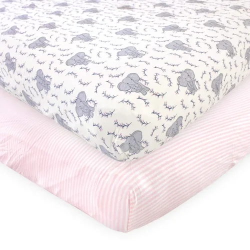 Miniatura 20 de Touched by Nature Sábana de cuna unisex de algodón orgánico para bebés y niños pequeños, a cuadros, gris sólido, talla única