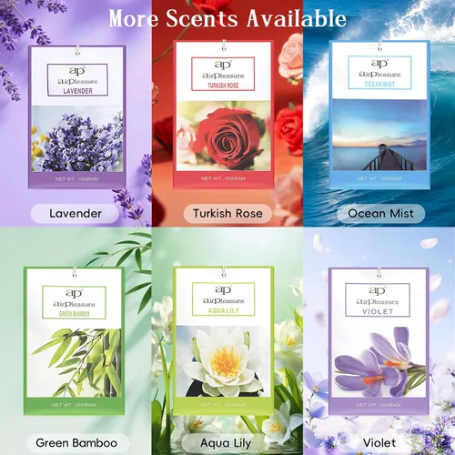 Miniatura 6 de Aqua Lily - Bolsa perfumada de 6 sobres para cajones y armarios, bolsas de larga duración, ambientador de armario, desodorante de cajones, aromas