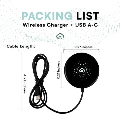 Miniatura 7 de Cargador magnético para iPhone Apple Magsafe Cargador de carga rápida - Compatible con iPhone y AirPods, cargador inalámbrico portátil de 15 W