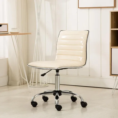 Miniatura 2 de Roundhill Furniture Fremo Chromel - Silla de oficina ajustable con elevación de aire, color beige