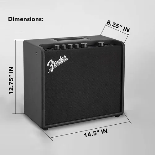 Miniatura 8 de Fender Mustang LT25 - Amplificador combinado de guitarra con cable y paquete exclusivo de púas de 12 piezas de Austin Bazaar